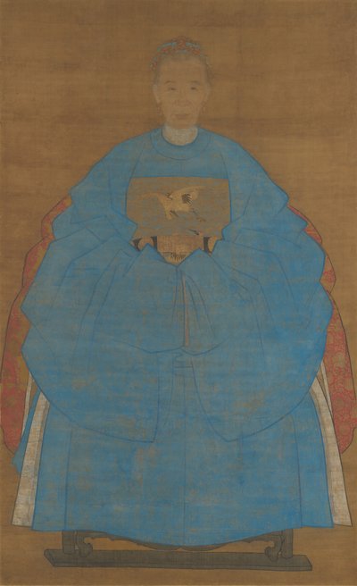 Portrét staré dámy, datovaný xinyou 1561 nebo 1621. od Ruan Zude