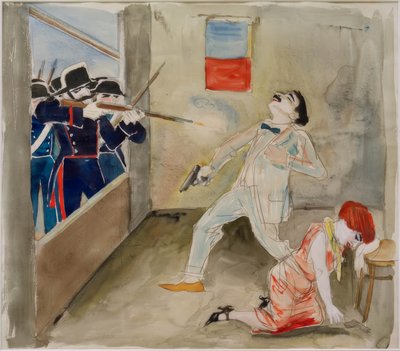 Smrt anarchisty Mora od Rudolf Schlichter