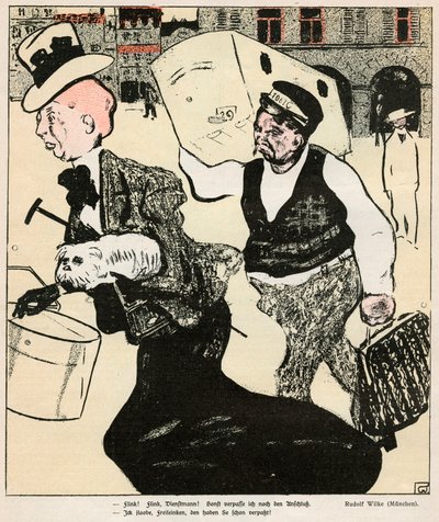 "Dáma a vrátný", 1898 od Rudolf Wilke