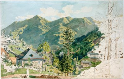 Pohled na Gastein s Gamskarkogelem od Rudolf von Alt