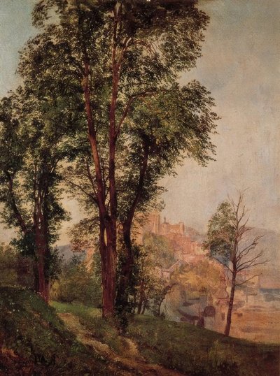 Pohled z Mönchsbergu na Salzburg od Rudolf von Alt