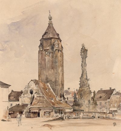 Stará radnice v Korneuburgu od Rudolf von Alt