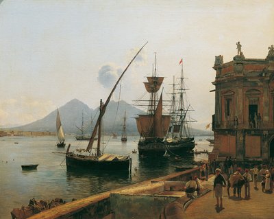 Neapolský přístav s Vesuvem od Rudolf von Alt