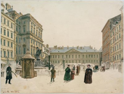 Nový trh ve Vídni od Rudolf von Alt
