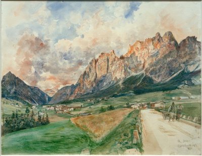 Hradby Pomagagnon s Cortina dAmpezzo od Rudolf von Alt