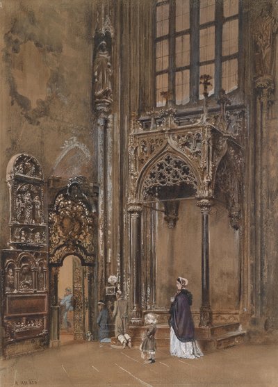 Uvnitř St. Stephan ve Vídni od Rudolf von Alt