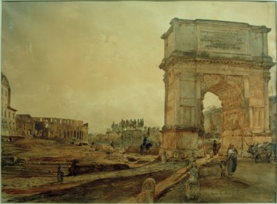 Titusbogen v Římě od Rudolf von Alt