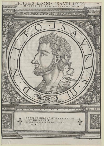 Východořímský císař Lev III (tisk) od Rudolph Wyssenbach