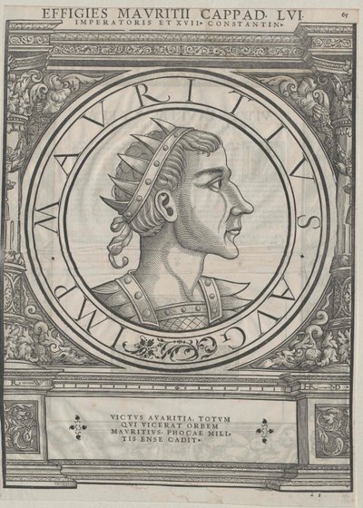 Východořímský císař Mauricius (tisk) od Rudolph Wyssenbach