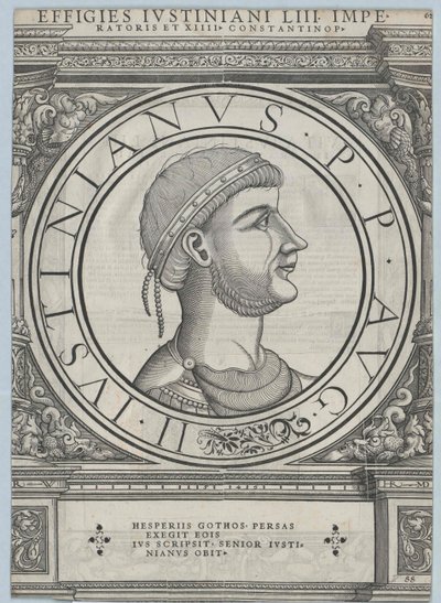 Císař Byzantské říše Justinián I. (tisk) od Rudolph Wyssenbach