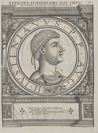 Císař Byzantské říše Justinián I. (tisk) od Rudolph Wyssenbach
