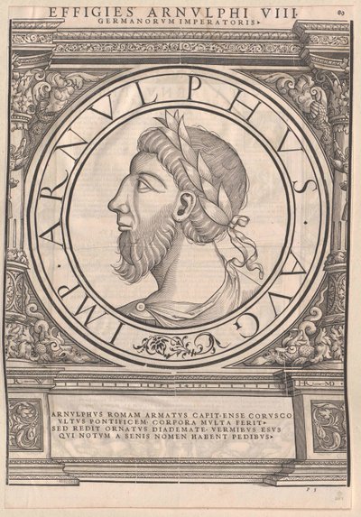Římský východofranský císař Arnulf (tisk) od Rudolph Wyssenbach