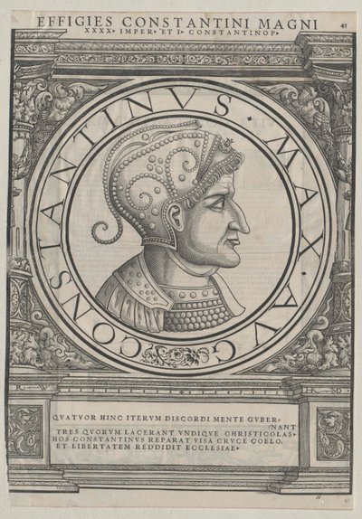 Římský císař Konstantin Veliký (tisk) od Rudolph Wyssenbach