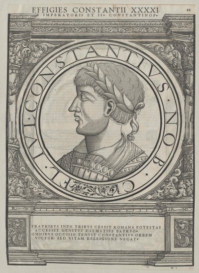Římský císař Constantius II (tisk) od Rudolph Wyssenbach