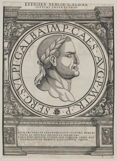 Římský císař Galba (tisk) od Rudolph Wyssenbach