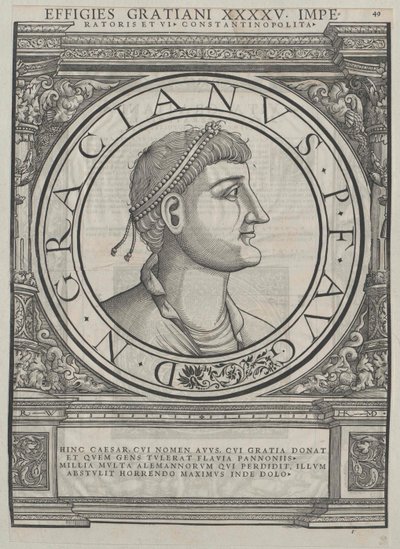 Římský císař Gratianus (tisk) od Rudolph Wyssenbach