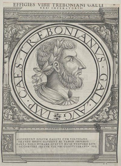 Římský císař Trebonianus Gallus (tisk) od Rudolph Wyssenbach