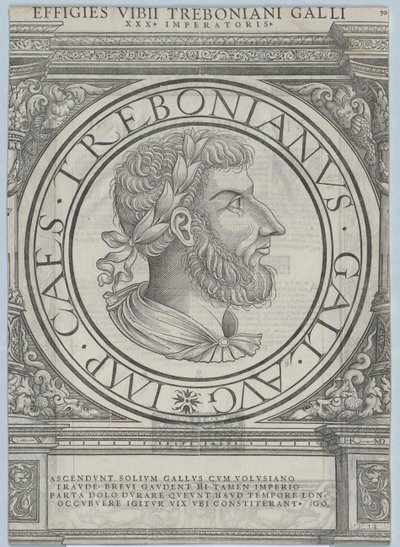 Římský císař Trebonianus Gallus (tisk) od Rudolph Wyssenbach