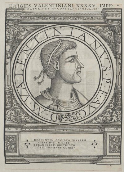 Římský císař Valentinian II (tisk) od Rudolph Wyssenbach