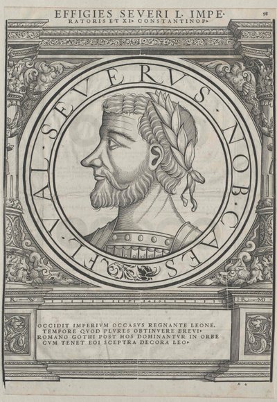 Západořímský císař Libius Severus (tisk) od Rudolph Wyssenbach