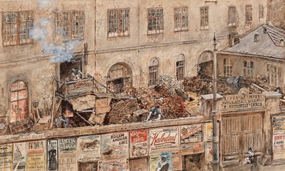 Slévárna železa Kitschelt ve Skodagasse ve Vídni od Rudolf von Alt