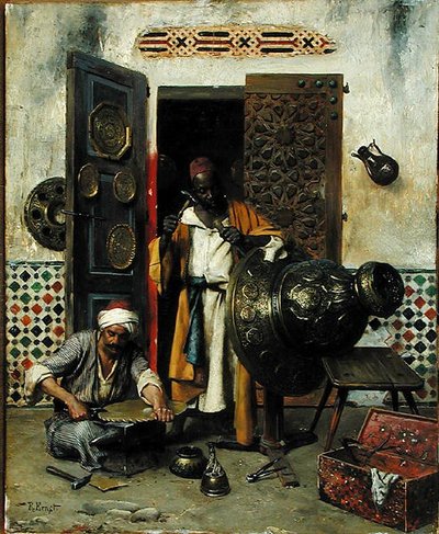 The Metal Worker, c.1888 (olej na panelu) od Rudolphe Ernst