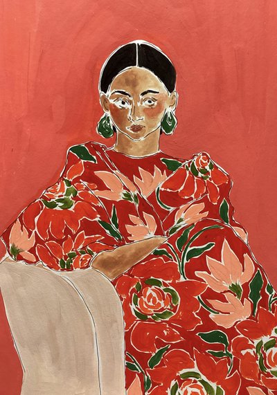 Živý módní portrét od Rushati Chowdhury