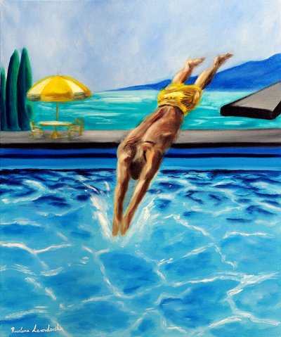 Into the Blue, 2025 (olej na plátně) od Ruslana Levandovska