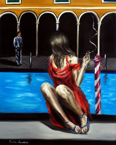 Láska v Benátkách, 2025 (olej na plátně) od Ruslana Levandovska