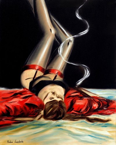 Sultry Scarlet, 2025 (olej na plátně) od Ruslana Levandovska