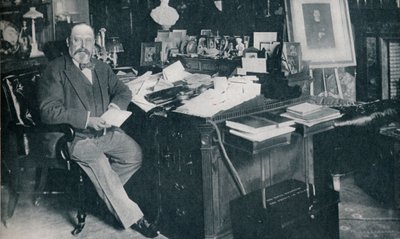 Král Edward VII ve své studii v Marlborough House, Londýn, c1904 1911 od Russell and Sons