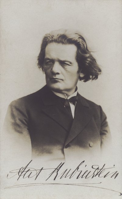 Anton Rubinstein, ruský skladatel, dirigent a pianista (čb foto) od Russian Photographer (after)