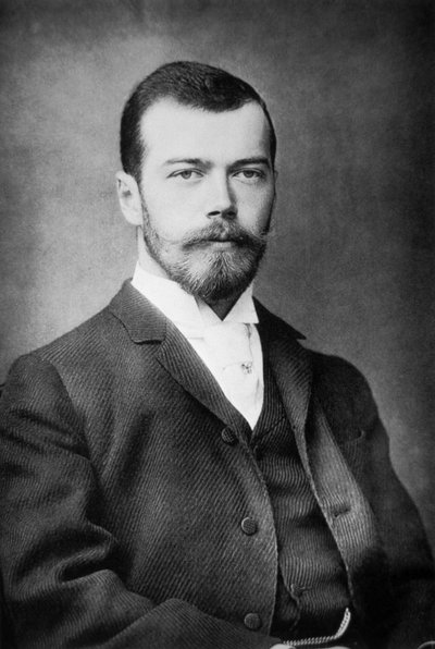 Nicholas II z Careviče, kolem roku 1892 (černobílá fotografie) od Russian Photographer