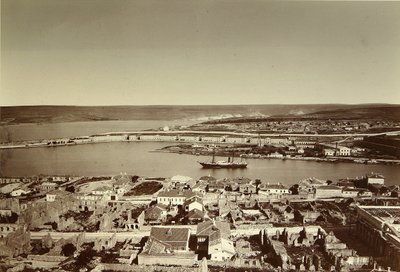 Jižní zátoka a mys Paul v Sevastopolu (Sebastopol). Albuminová fotografie, konec 50. let 19. století. Ústav pro dějiny hmotné kultury, Petrohrad od Russian Photographer