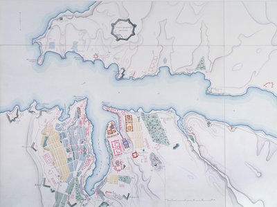 Mapa Sevastopolu, 1854 od Russian School
