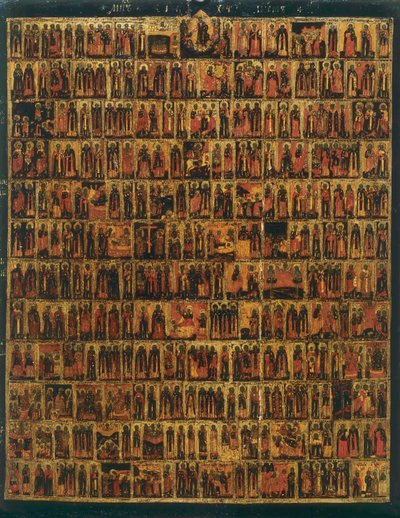 Menologie od září do února, z ruské školy, v galerii Accademia ve Florencii od Russian School