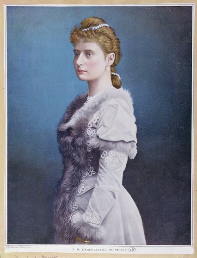 Portrét carevny Alexandry Fjodorovny (1872-1918) kolem roku 1898 od Russian School