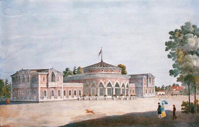 Nádraží a francouzská restaurace v parku Catherine, 1824 od Russian School