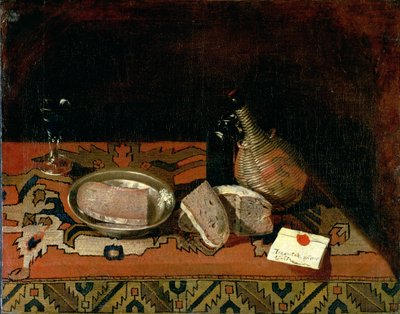 Zátiší s kobercovým ubrusem, kolem roku 1730 od Russian School