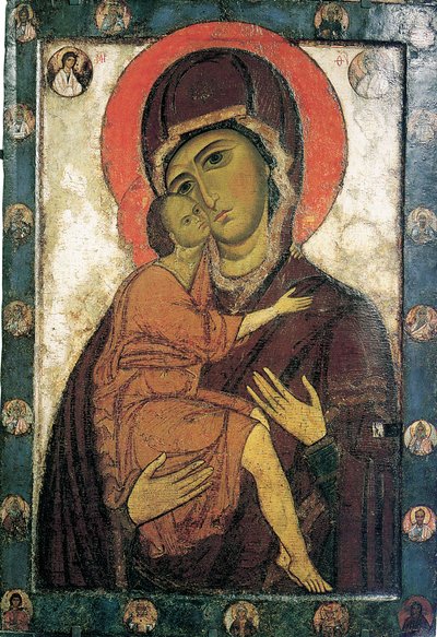 Panna z Belozerska, počátek 13. století. od Russian icon.