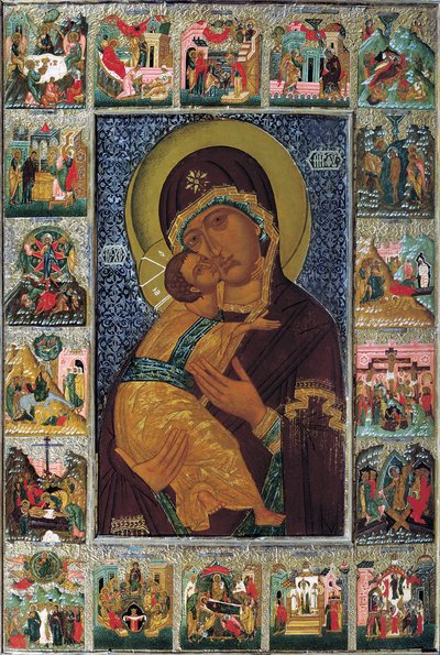 Panna Vladimíra, 16. století. od Russian icon.