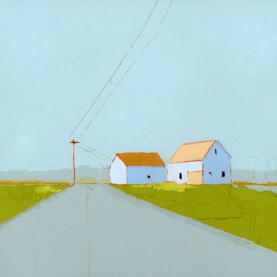 Pochmurný den, 2025 (akryl na dřevěné desce) od Ruth Lague