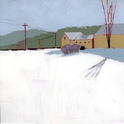 Zelená hora, 2025 (akryl na dřevěné desce) od Ruth Lague