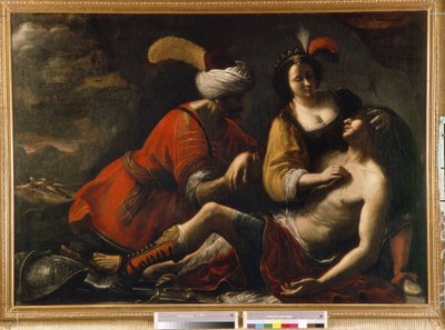 Tancred a Herminie. Epizoda Doručeného Jeruzaléma (1581) od Le Tasse (Torquato Tasso od Rutilio Manetti