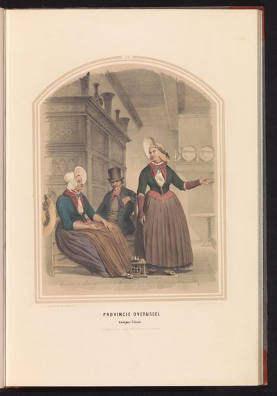 Tradiční kostým Kampen v Overijssel, 1857 Provincie Overijssel Kamper-Eiland / XII (název na předmětu) od Ruurt de Vries
