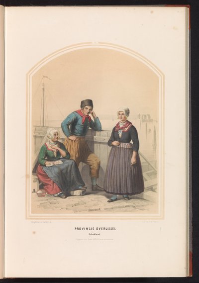 Tradiční kostým Schokland v provincii Overijssel, 1857 Provincie Overijssel Schokland / X (název na objektu) od Ruurt de Vries