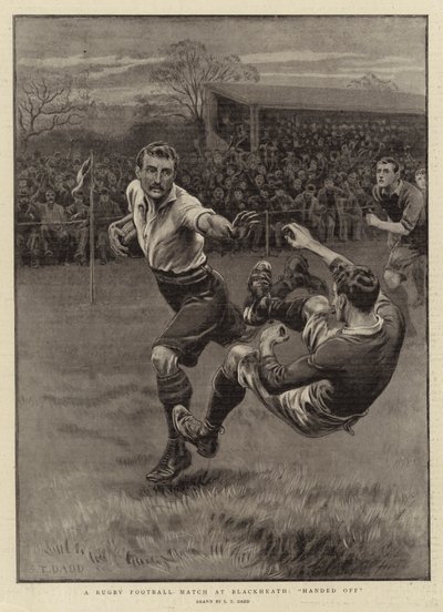 Rugbyový fotbalový zápas v Blackheath, předán od S.T. Dadd