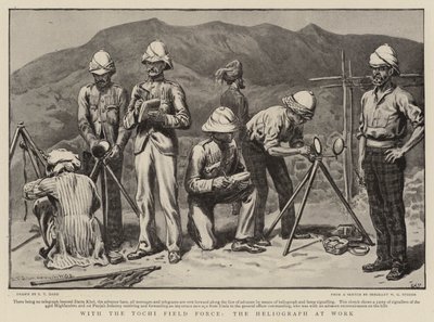 S polní silou Tochi, heliograf v práci od S.T. Dadd