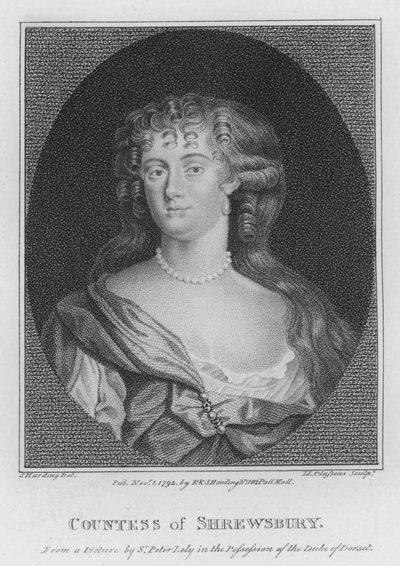 Hraběnka ze Shrewsbury (rytina) od S. (after) Harding