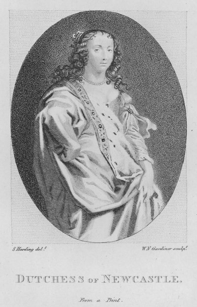Vévodkyně z Newcastlu (rytina) od S. (after) Harding